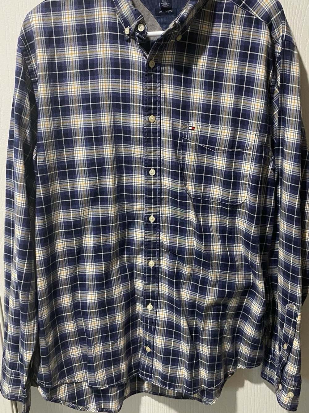 Tommy Hilfiger Plaid Long Sleeve Button Shirt Mens XL Prep Casual